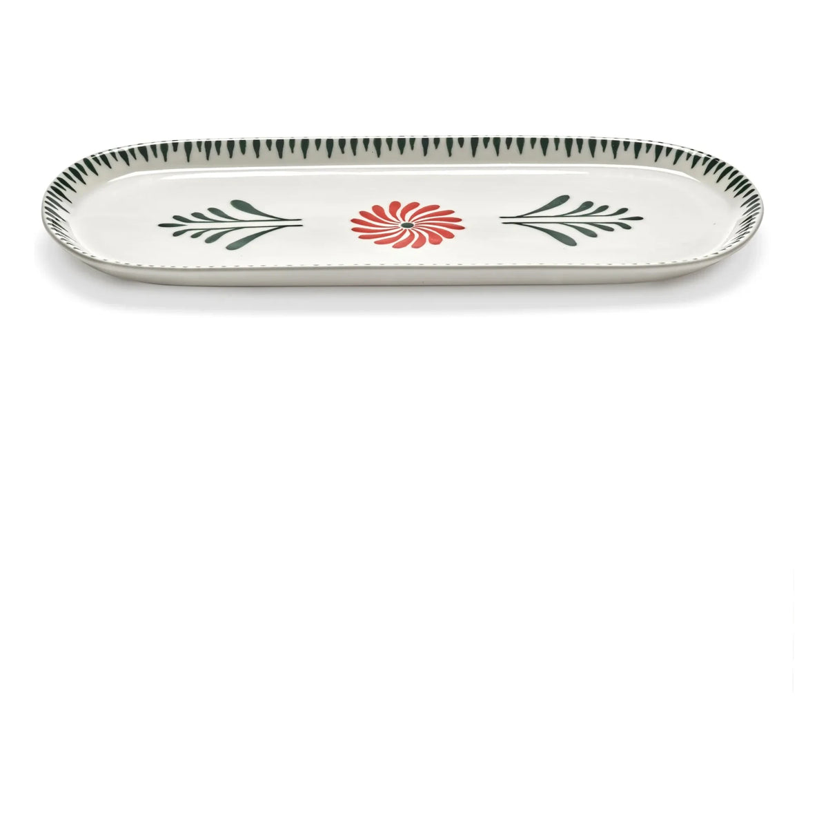 Serax - Baazar Oval Serving Plate, Waww La Table - Set of 2 | Green