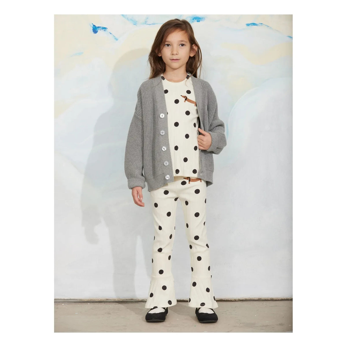 Mini Rodini - Organic Cotton Cardigan | Heather Grey