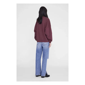 Anine Bing - Miles Letterman sweatshirt | Burgundy
