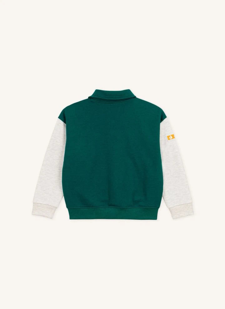 Petit Bateau - Teddy Color-Blocked Jacket | Green