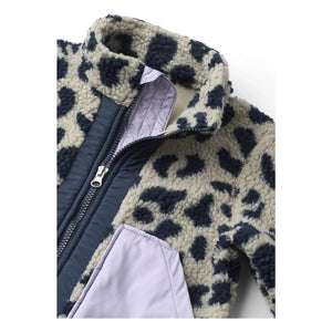 Liewood - Recycled Fiber Noam Leopard Sherpa Jacket | Beige