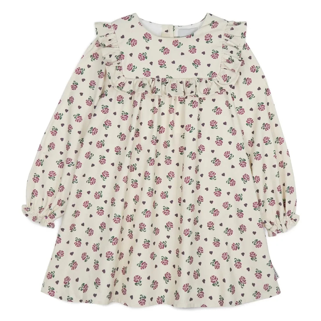 Mipounet - Lisa Floral Velvet Dress | Ecru
