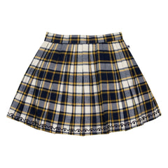 Bonton - Mali Checked Skirt | White
