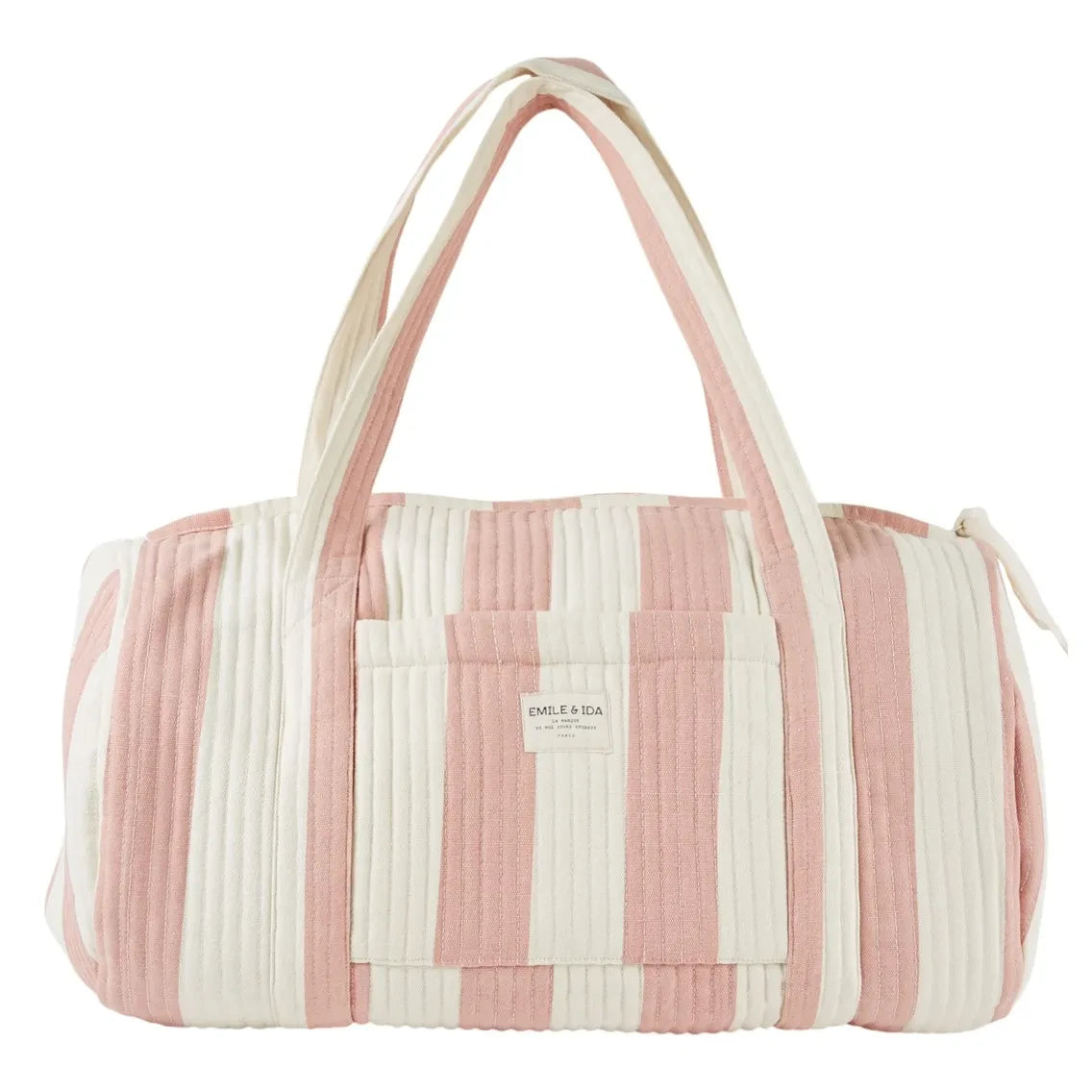 Emile et Ida - Rayure Weekend Bag | Pink