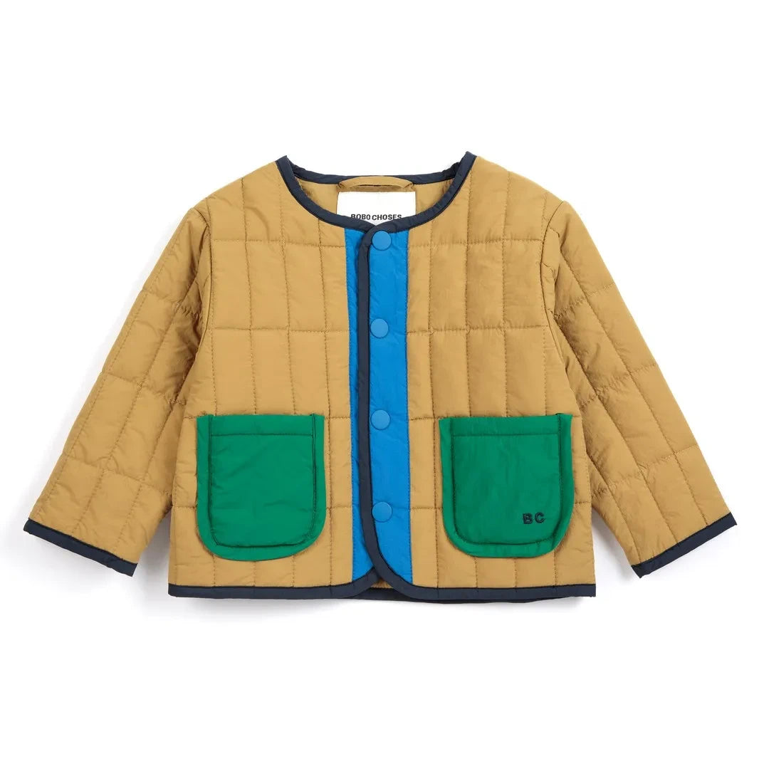 Bobo Choses - Recycled Fiber Quilted Baby Jacket | Khaki