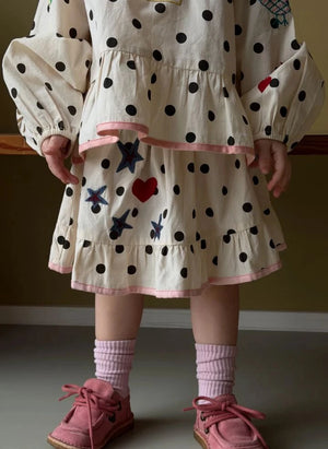 SISSEL EDELBO - Diana Pois Organic Cotton Skirt - Kids Collection | Cream