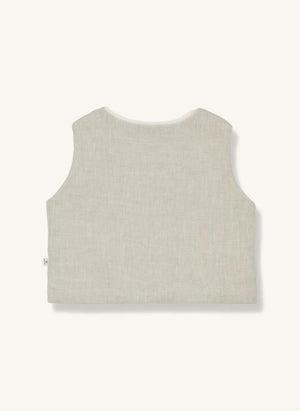 1+ in the family - Elias Linen and Bamboo Vest | Beige