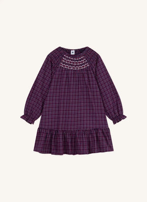 Petit Bateau - Organic cotton ruffle dress | Navy