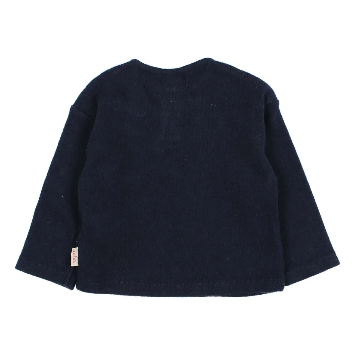 Búho - Ribbed Button Neck T-Shirt | Navy