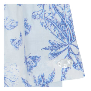 Tartine et Chocolat - Floral Pattern Top and Shorts Set Inspired by Toile de Jouy | Electric Blue