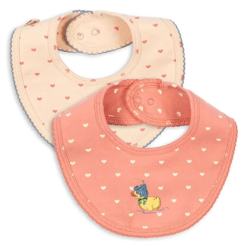 Konges Sløjd - 2 Pack Organic Cotton Duck Bibs | Pink