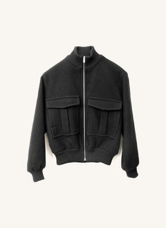 THEAVANT - Recycled Wool Baseball Jacket | Black