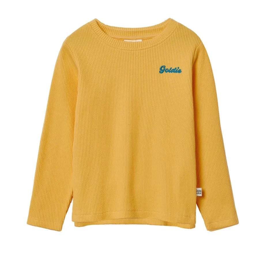 Goldie + Ace - Goldie Ribbed T-Shirt | Yellow