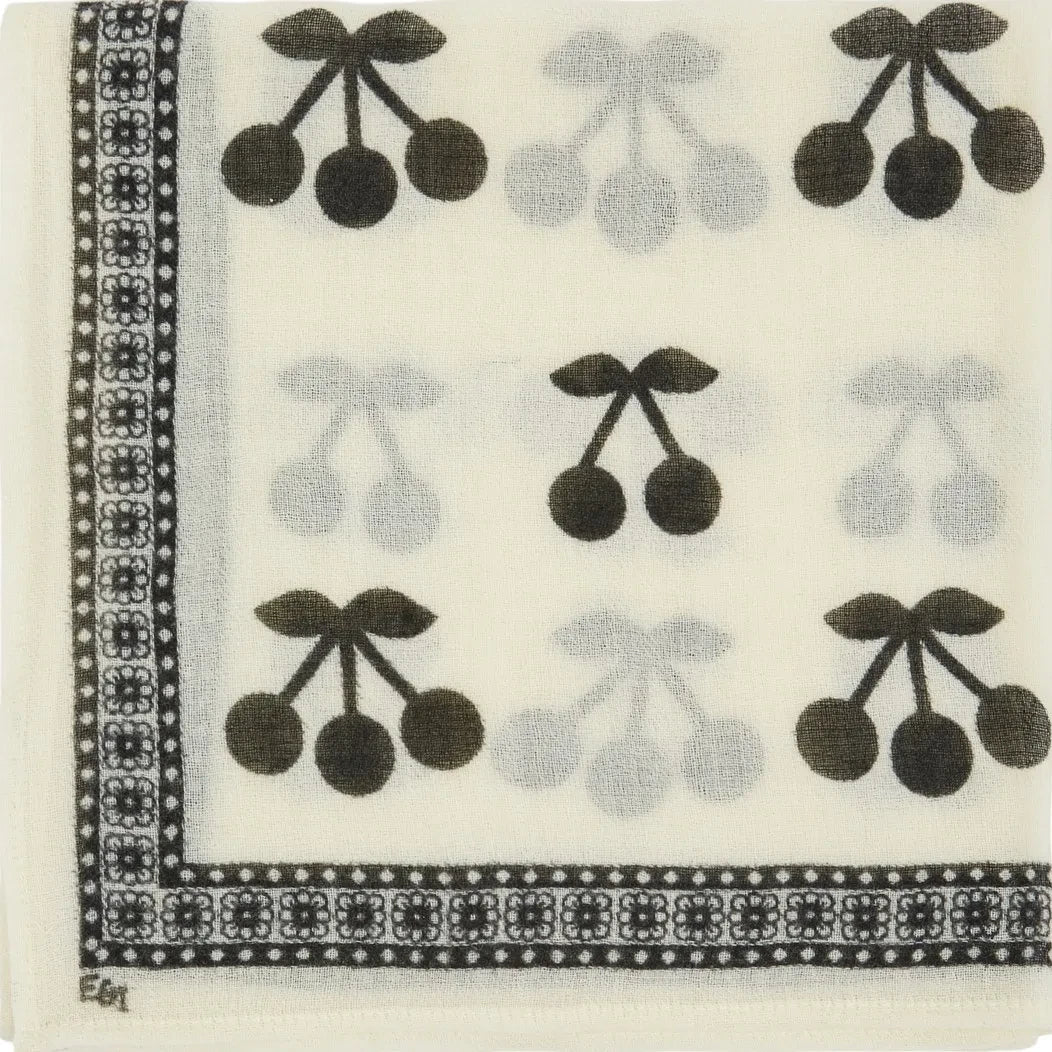 Emile et Ida - Cerise scarf | Ecru