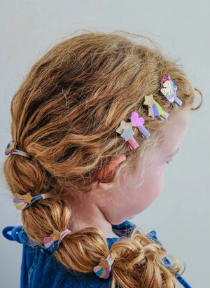 Mimi & Lula - 8-piece Unicorn Hair Clip Set | Pink