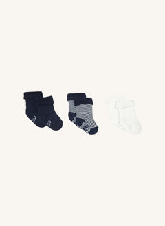 Petit Bateau - Mara Organic Cotton Socks - 3-Pack | Navy