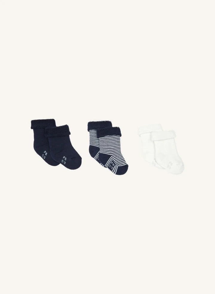 Petit Bateau - Mara Organic Cotton Socks - 3-Pack | Navy
