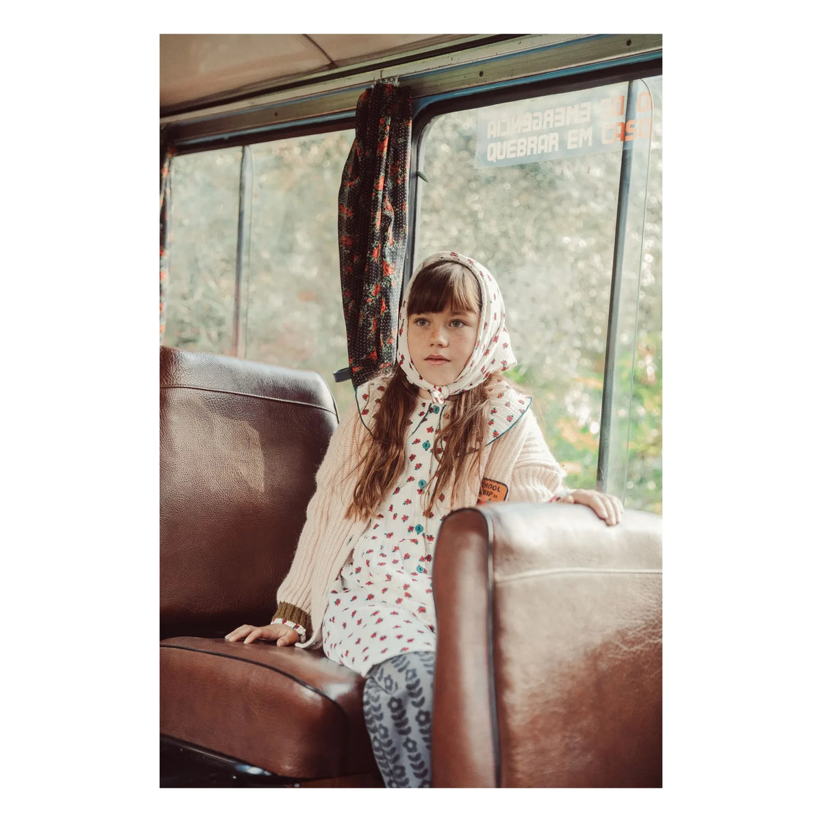 Piupiuchick - Organic Cotton Floral Bandana | Ecru