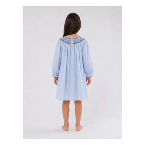 Folkloore - Embroidered Nightgown - Children's Collection | Blue