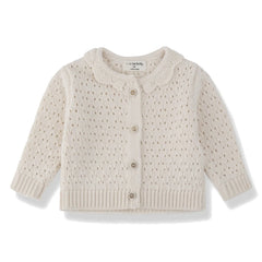 1+ in the family - Nimes Merinos Wool Cardigan | Ecru