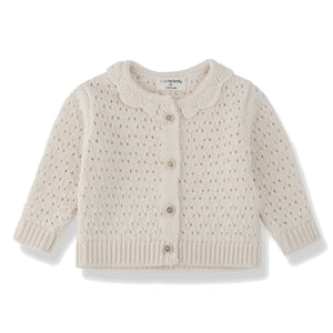 1+ in the family - Nimes Merinos Wool Cardigan | Ecru