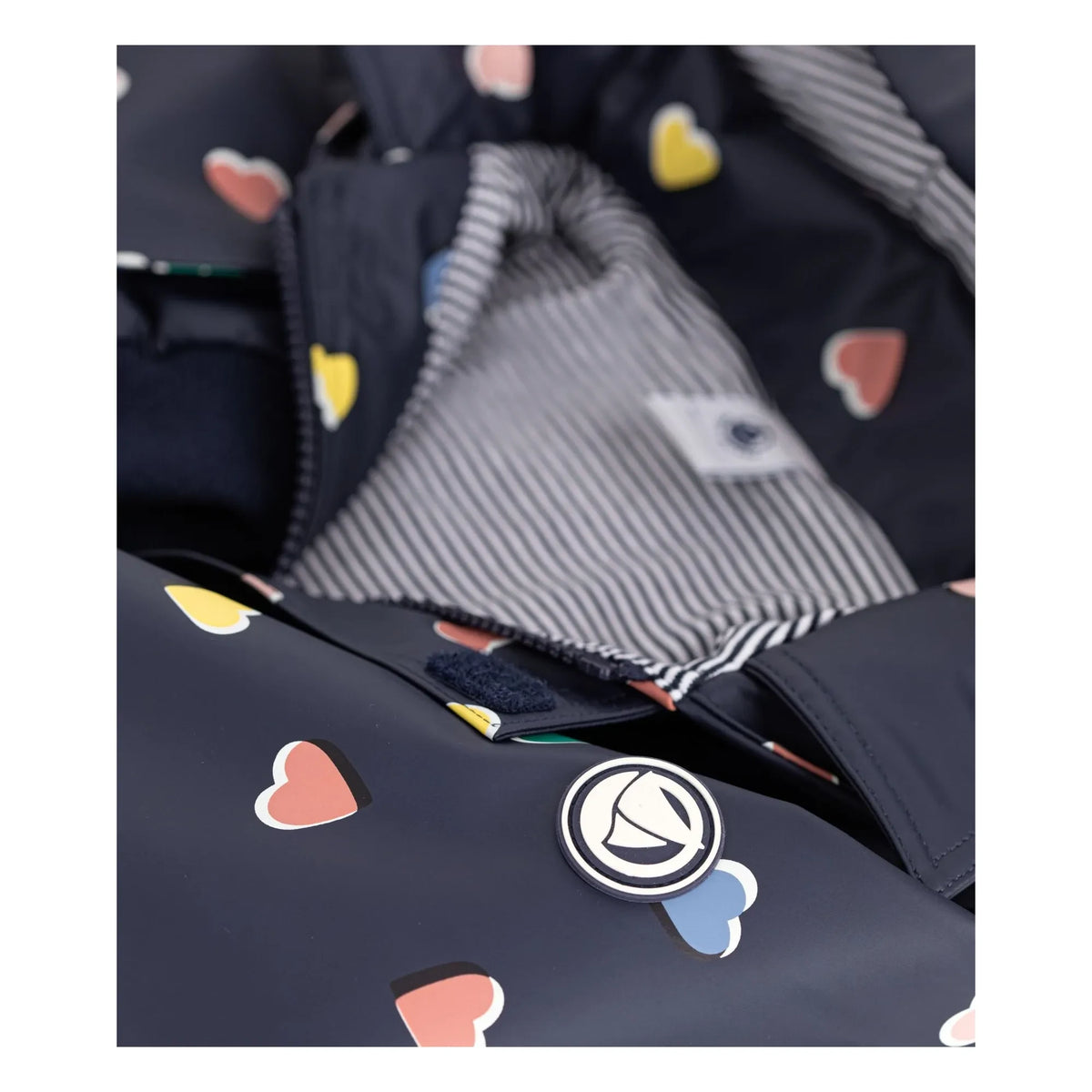 Petit Bateau - Ciré Iconic Hearts | Navy