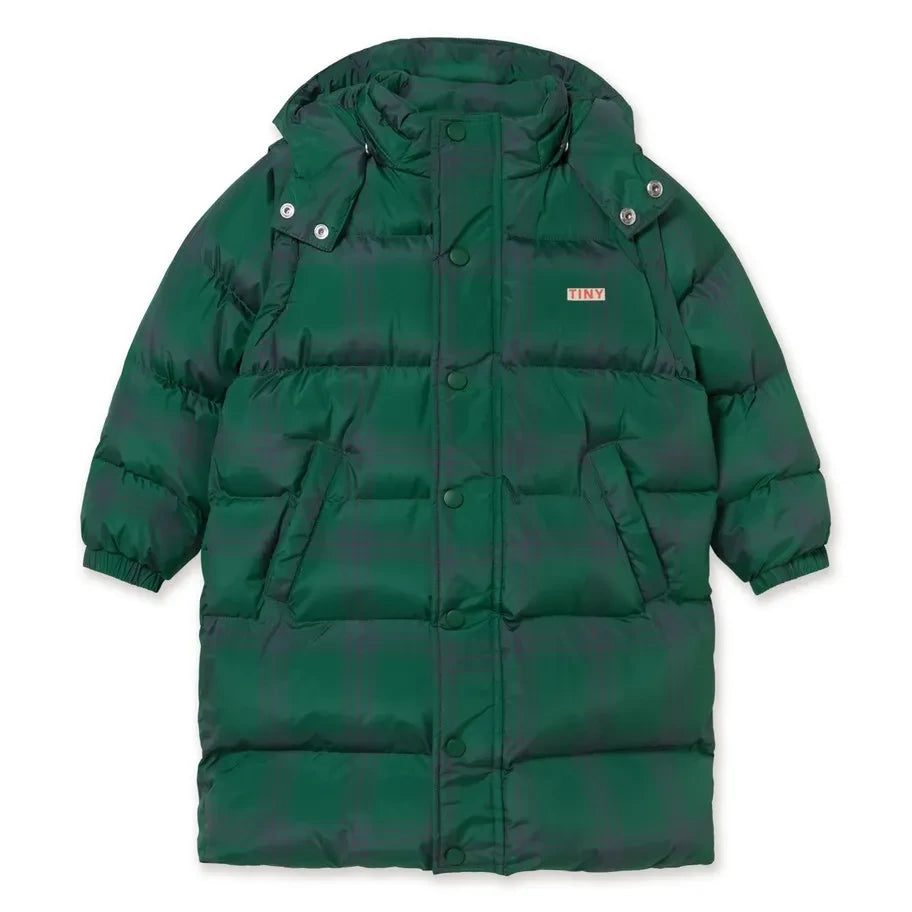 Tinycottons - Tartan Puffer Jacket | Green