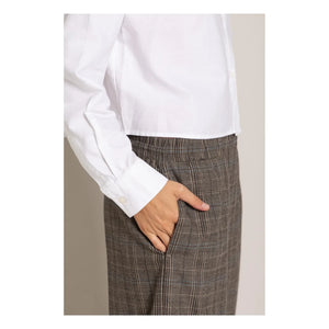 Smallable Woman - Quinn Prince of Wales Wool Jogger | Brown