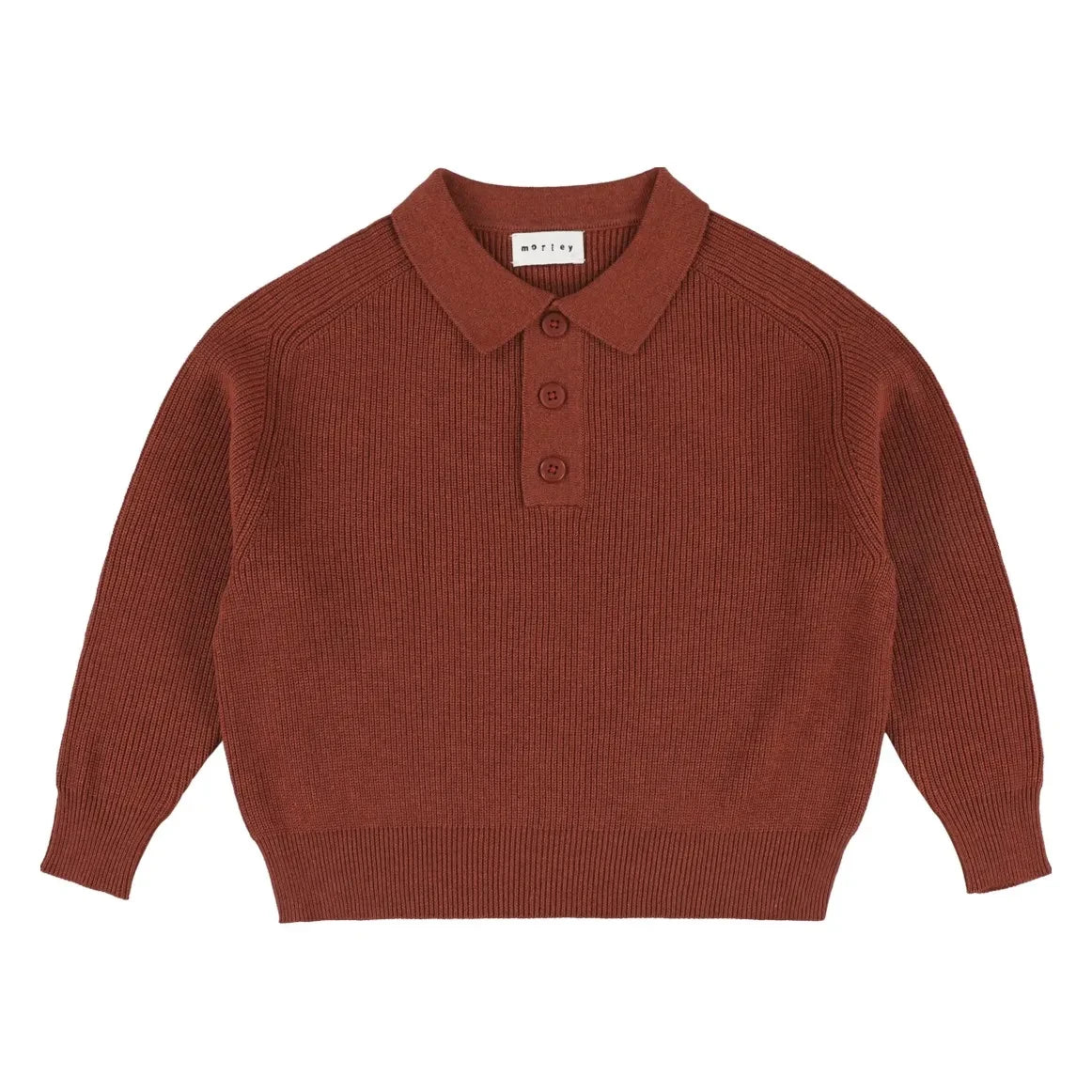 Morley - Zietse Knit Polo Shirt | Terracotta