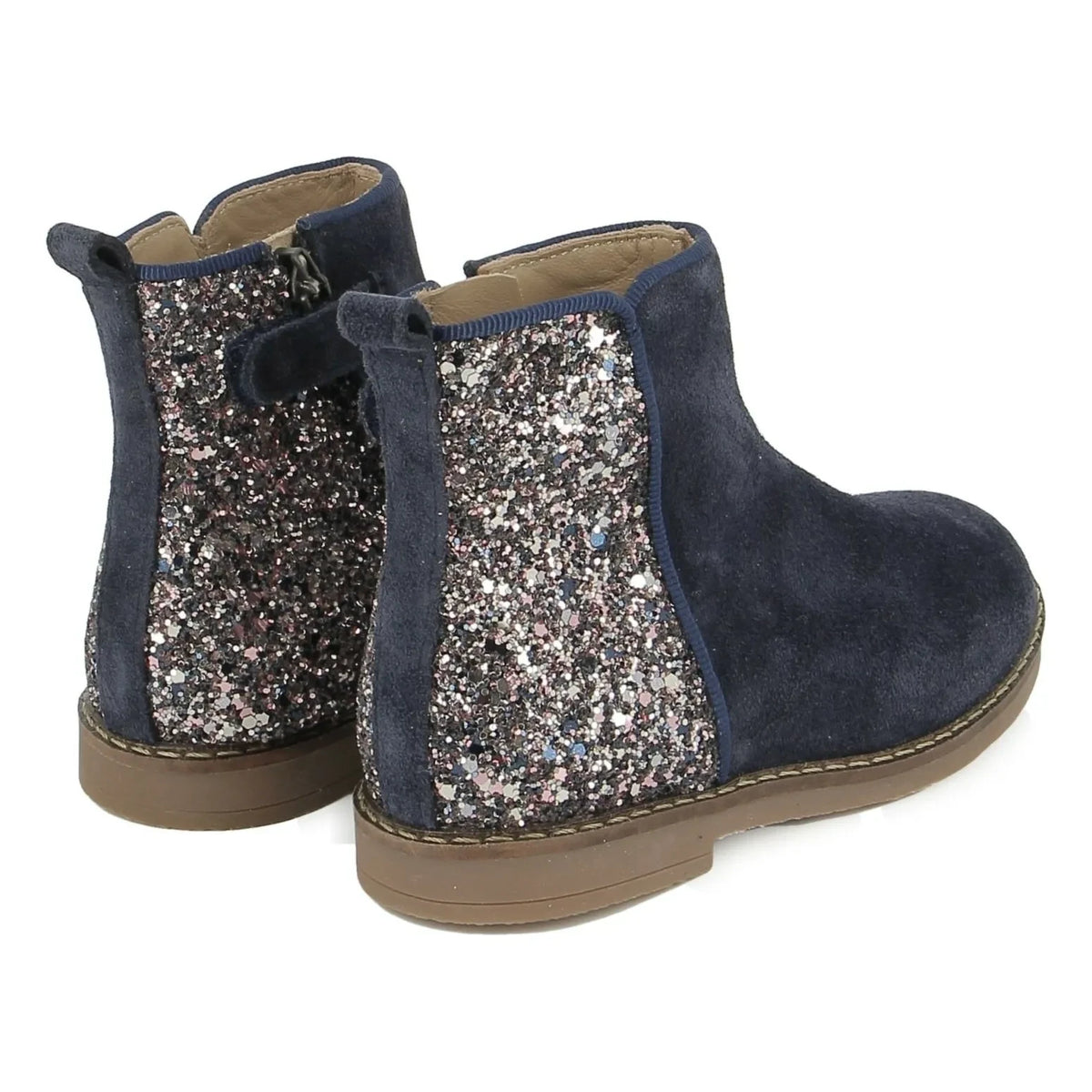 Pom d'Api - Trip Back Velvet Glitter Boots | Navy