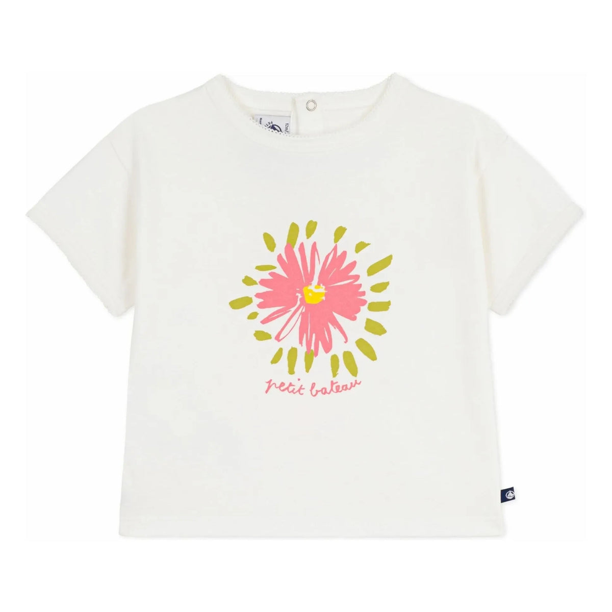 Petit Bateau - Fleur Cotton Organic T-Shirt | White