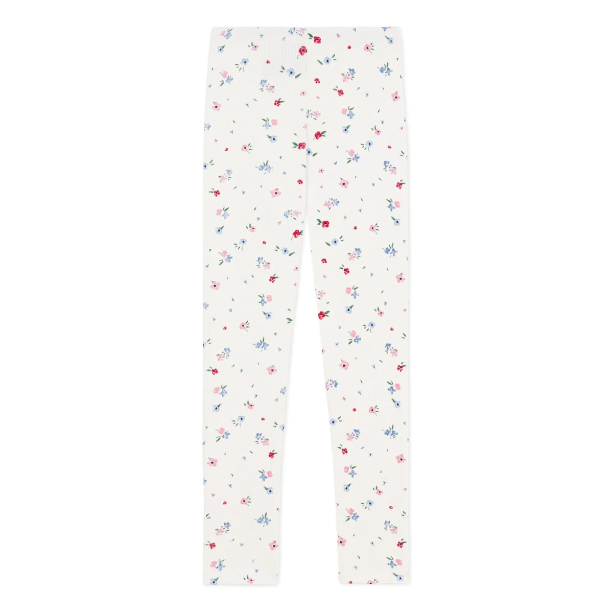 Petit Bateau - Floral Tights | White