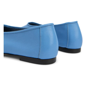BY FAR - Prudence Leather Ballerina Shoes | Blue