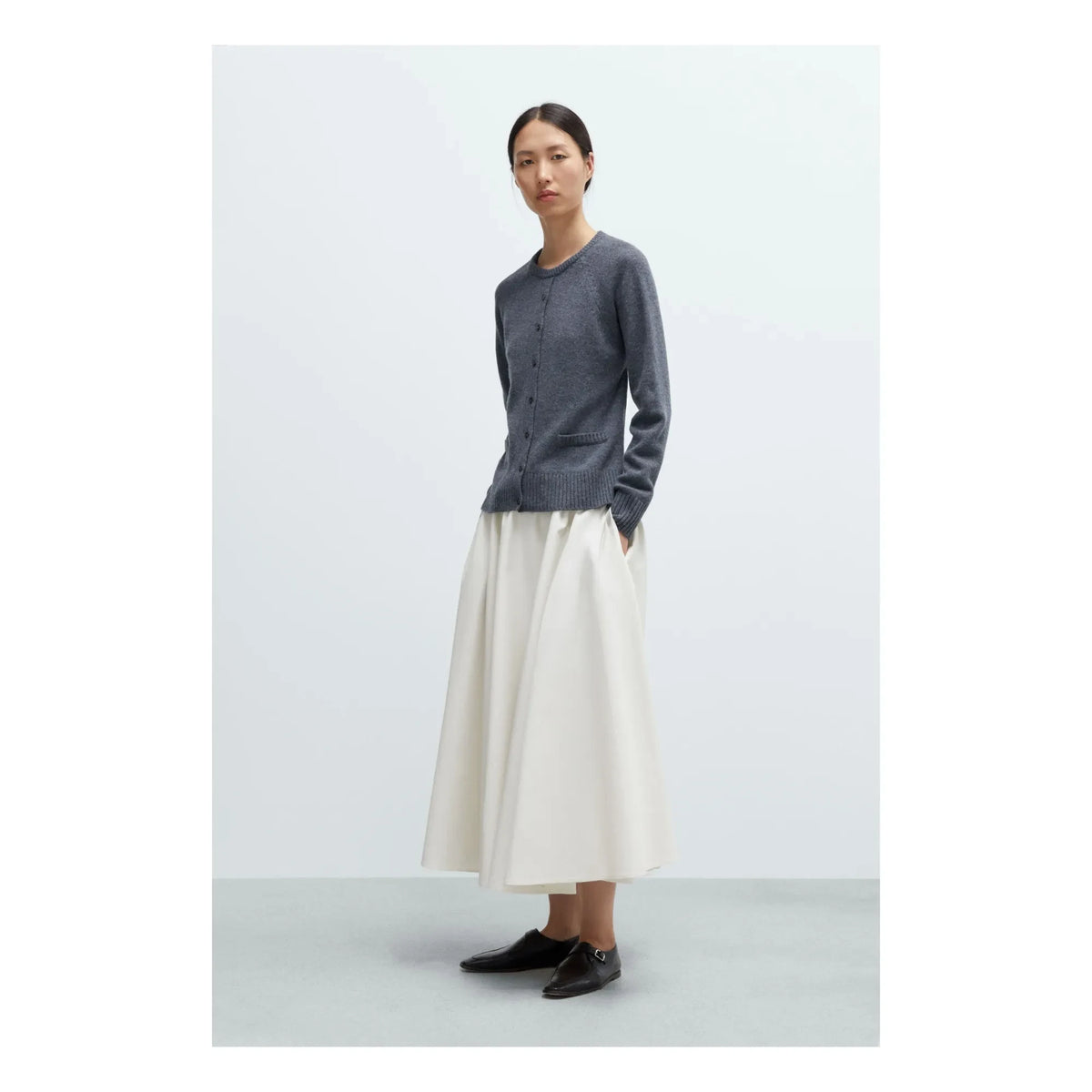 Cordera - Gray Merino Wool Turtleneck Sweater
