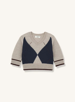 1+ in the family - Kasper Merino Wool Sweater | Beige