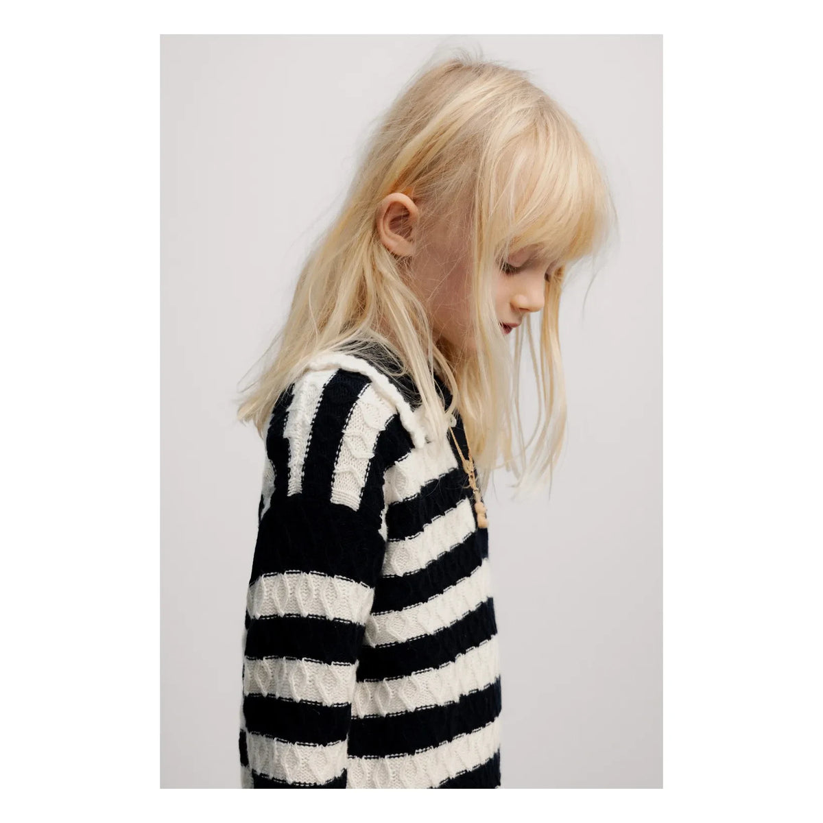 the new society - Peter Pan Collared Reverie Polo Shirt | Black