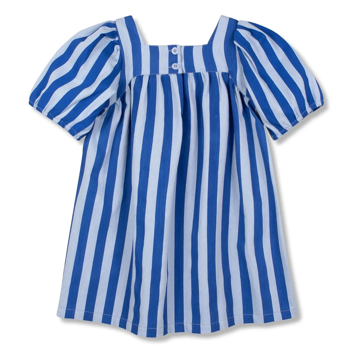 Wynken - Striped Ruffled Dress | Blue