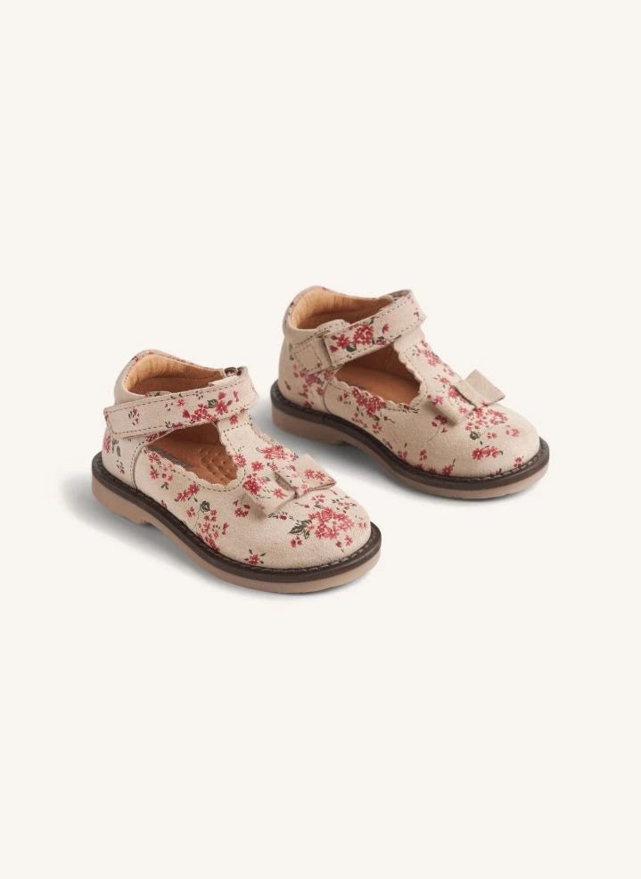 Wheat - Lucia Floral Swedish-Style Mary Jane Sandals | Pink