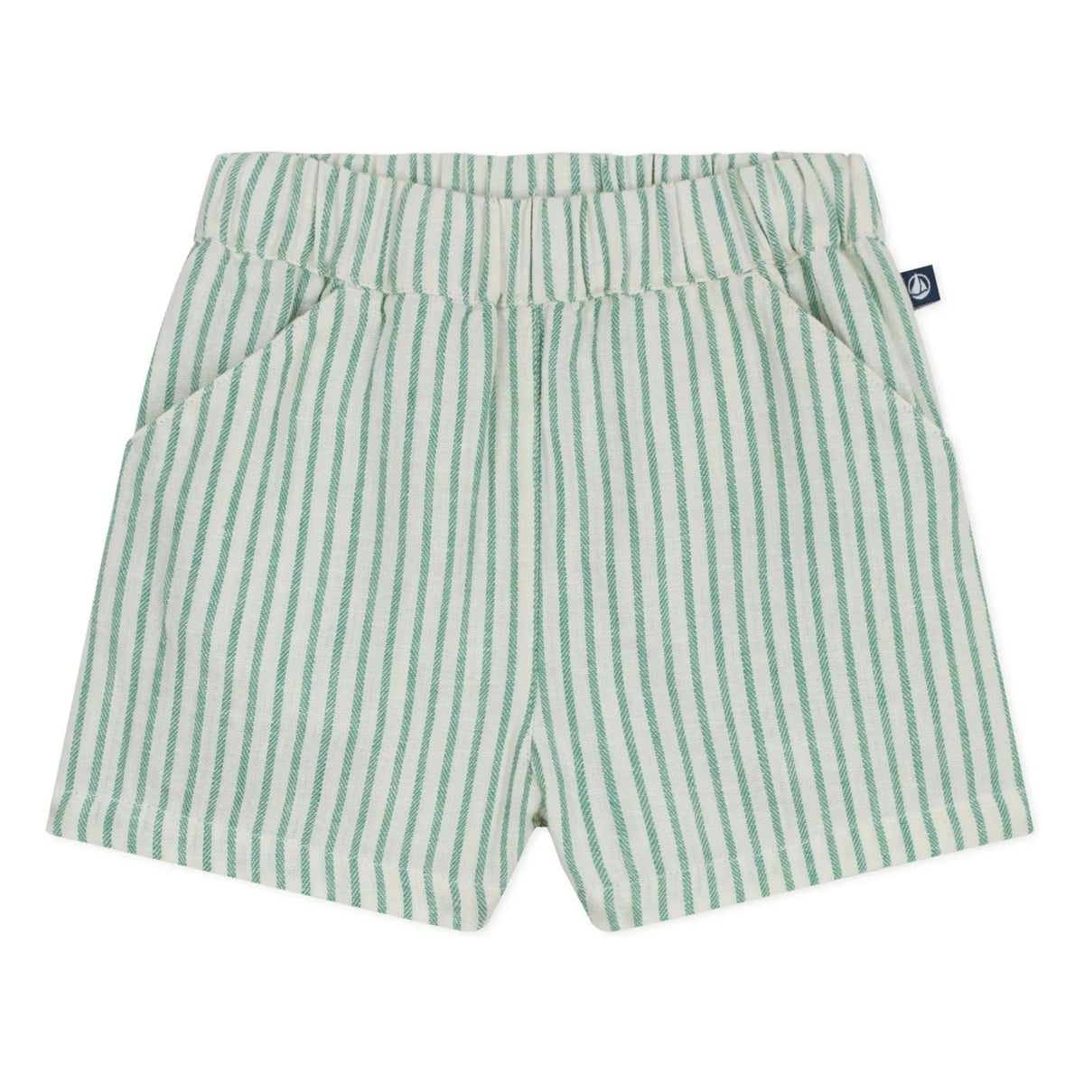 Petit Bateau - Striped Linen Shorts | Green