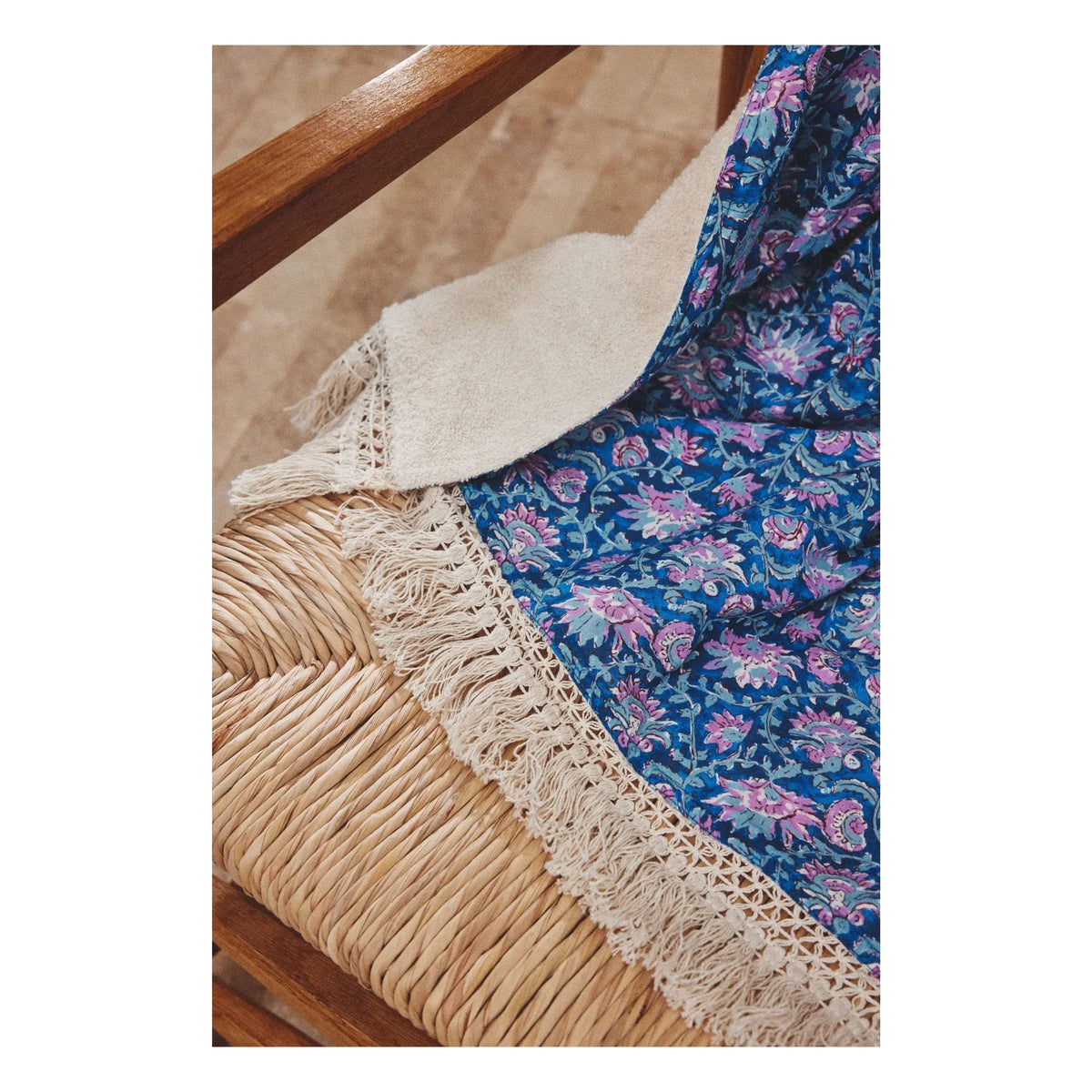 Louise Misha - Lana Organic Cotton Beach Towel | Navy Blue