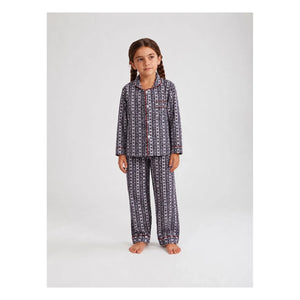 Folkloore - Heart Pajamas - Kids Collection | Navy Blue