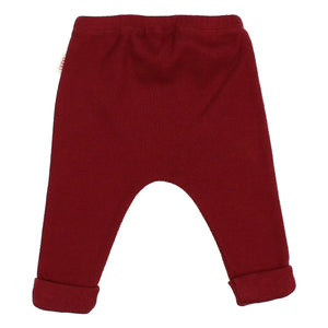 Búho - Ribbed Ankle Pants | Burgundy