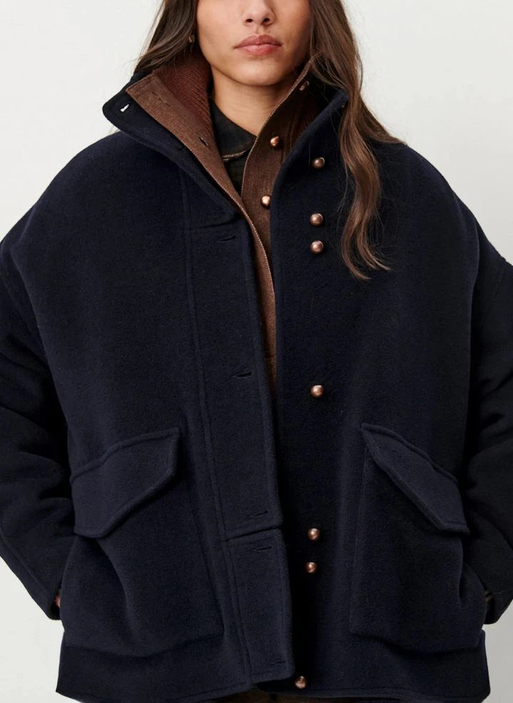 Sessùn - East Coast Wool Coat | Navy