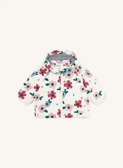 Petit Bateau - Baby Floral Puffer Jacket | Ecru