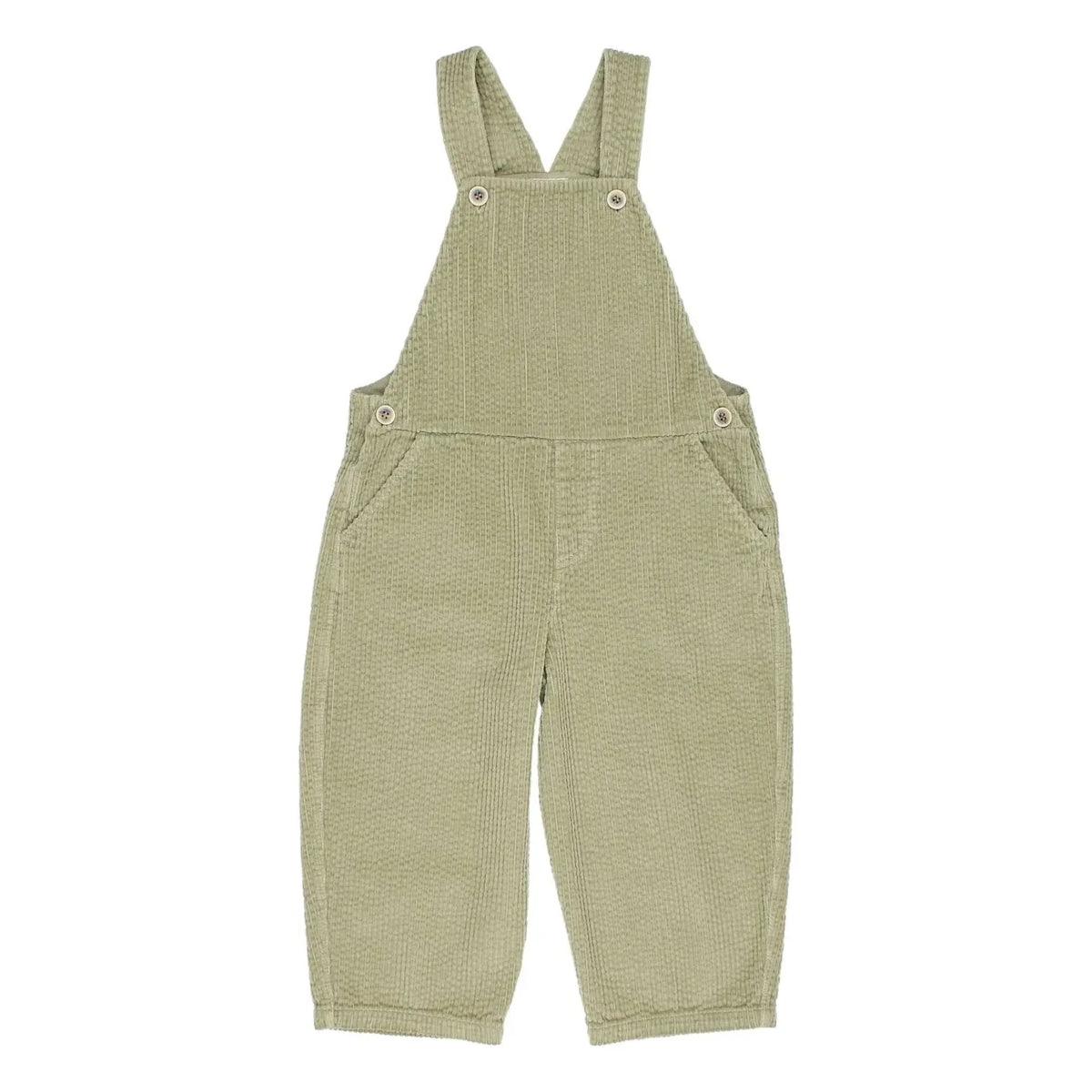 Búho - Velvet Dungarees | Pale Green