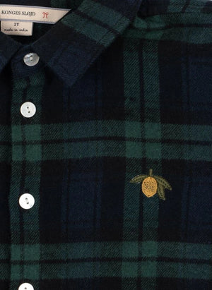 Konges Sløjd - Organic Cotton Flannel Checked Shirt | Green