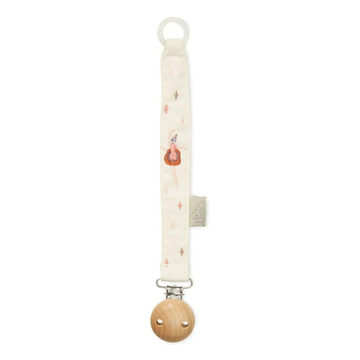 Cam Cam - Ballerina embroidered pacifier clip