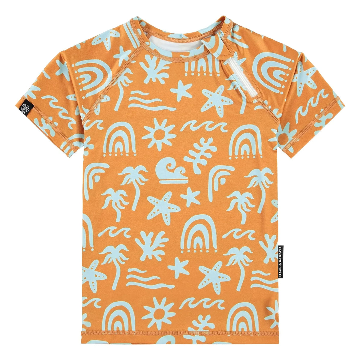 Beach & Bandits - Tropical Breeze UV Protective T-Shirt | Recycled Fibers | Orange