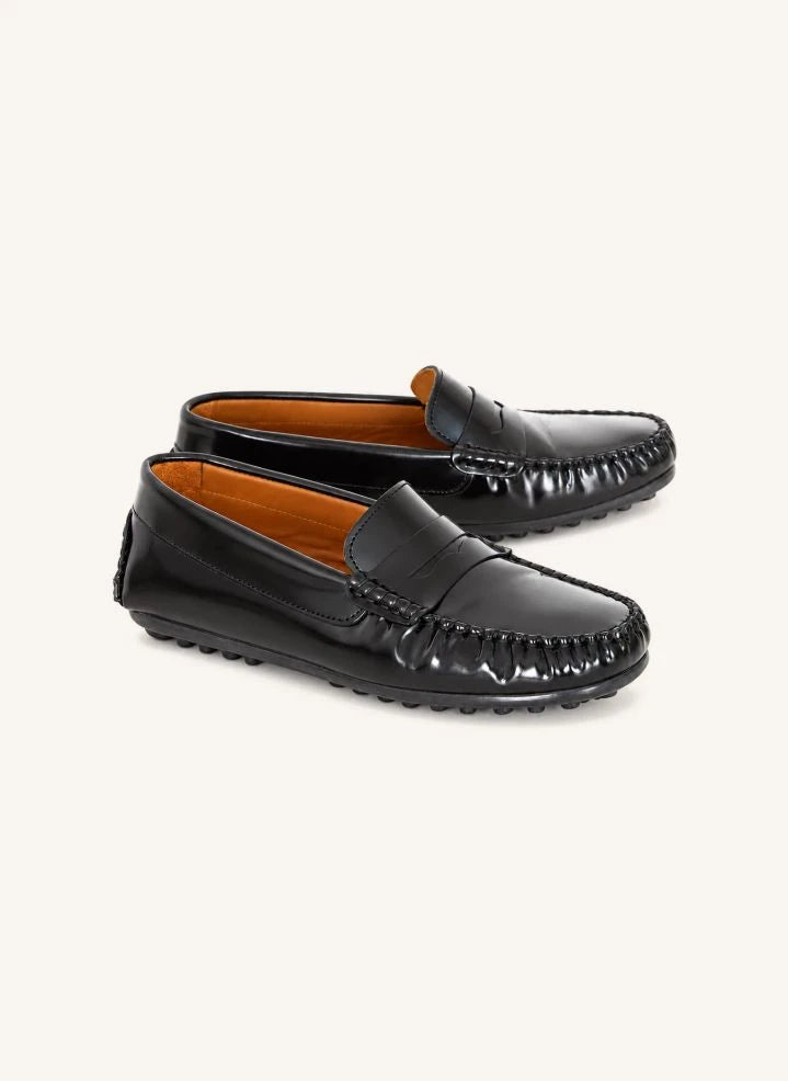 Smallable Kid - Emmet Textured Loafer Shoes | Black