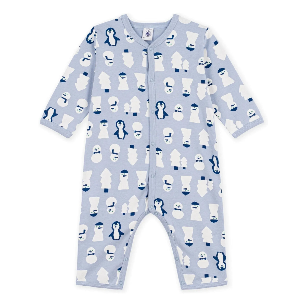 Petit Bateau - Pyjamas Sleep Well Snowmen Organic Cotton | Blue